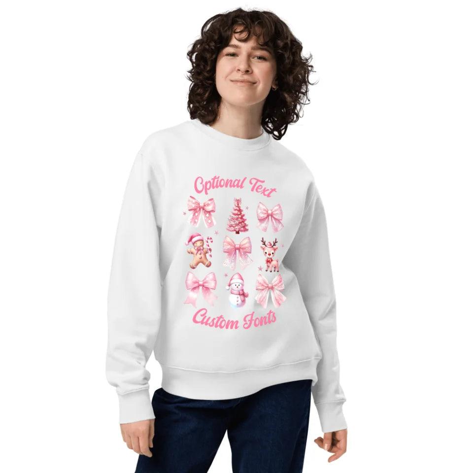 Custom Vintage Pink Coquette Christmas Sweatshirt & Hoodie - ART-SWH201 - ARTFULANE