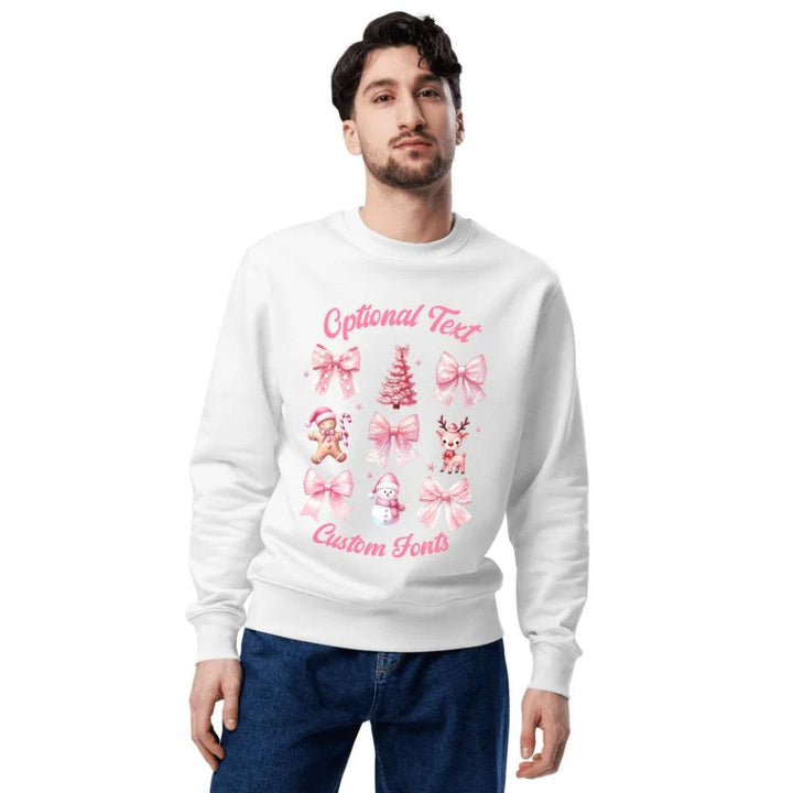 Custom Vintage Pink Coquette Christmas Sweatshirt & Hoodie - ART-SWH201 - ARTFULANE