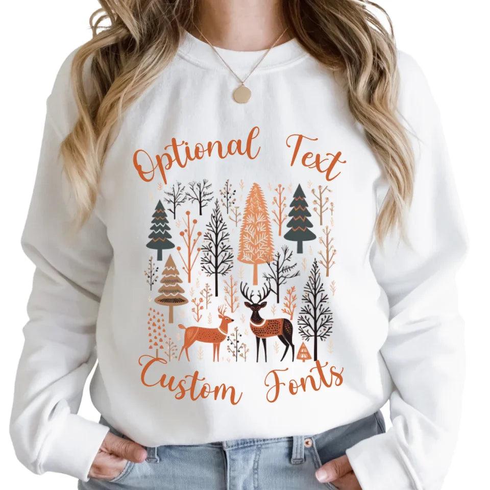 Custom Scandinavian Folk Art Winter Sweatshirt & Hoodie - ART-SWH205 - ARTFULANE