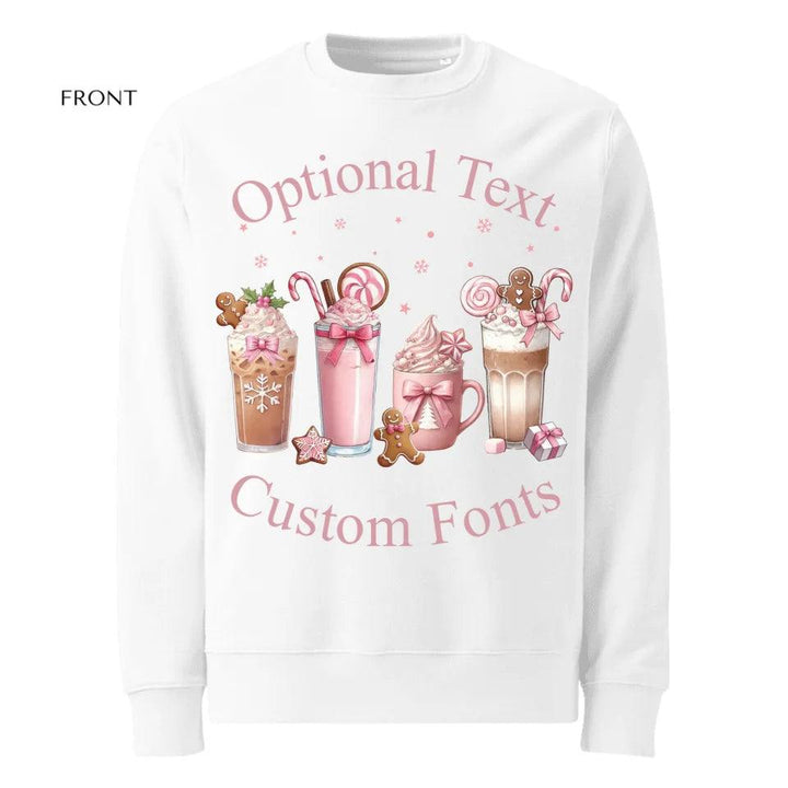 Custom Christmas Coffee Pink Coquette Bow Sweatshirt & Hoodie - ART-SWH210 - ARTFULANE