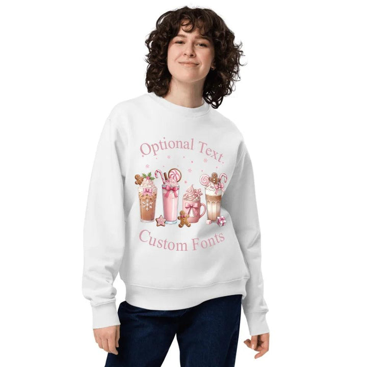 Custom Christmas Coffee Pink Coquette Bow Sweatshirt & Hoodie - ART-SWH210 - ARTFULANE