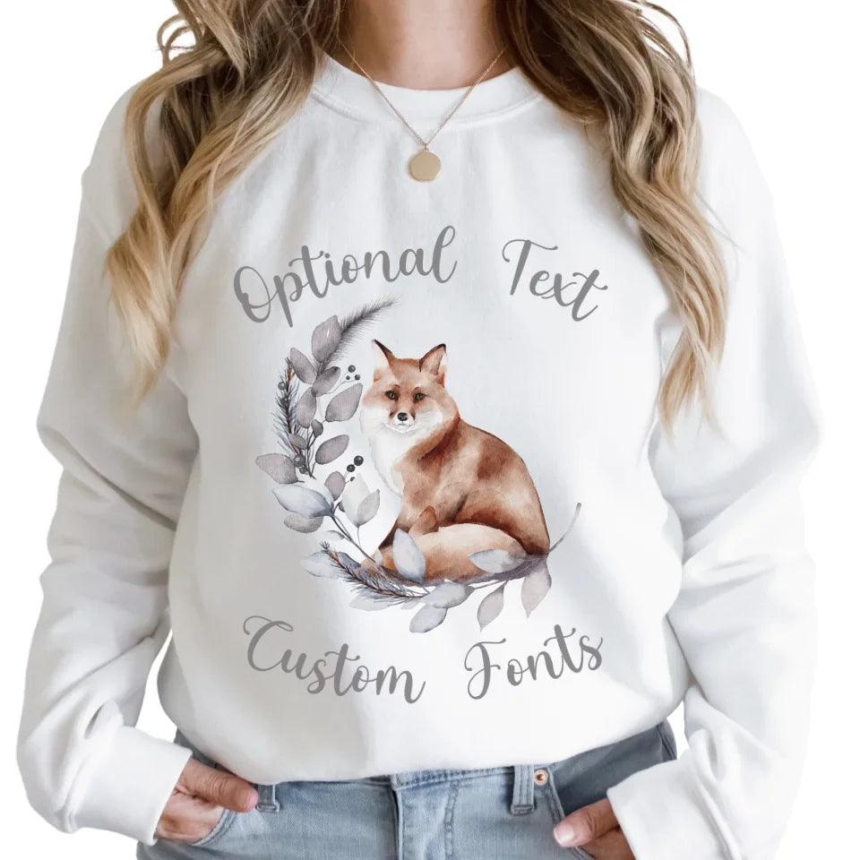 Custom Watercolor Festive Woodland Winter Sweatshirt & Hoodie - ART-SWH211 - ARTFULANE