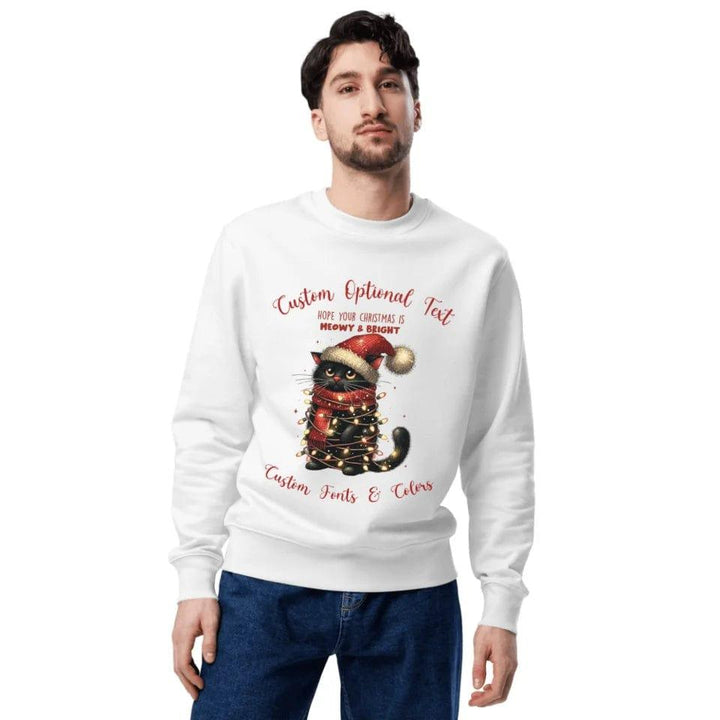 Custom Funny Christmas Black Cat Sweatshirt & Hoodie - ART-SWH215 - ARTFULANE