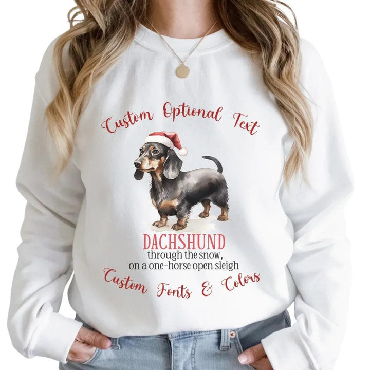 Custom Watercolor Christmas Dog Puns Sweatshirt & Hoodie - ART-SWH216 - ARTFULANE