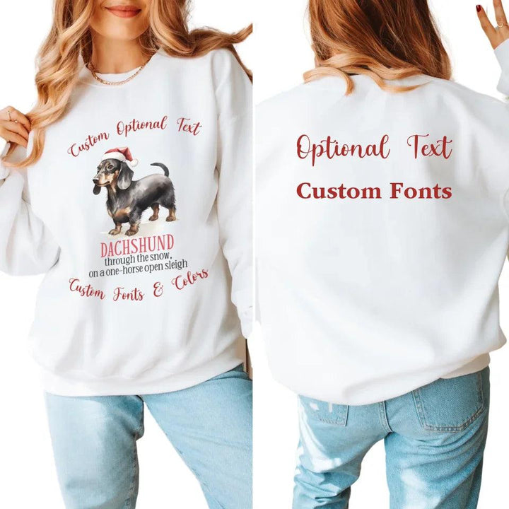 Custom Watercolor Christmas Dog Puns Sweatshirt & Hoodie - ART-SWH216 - ARTFULANE