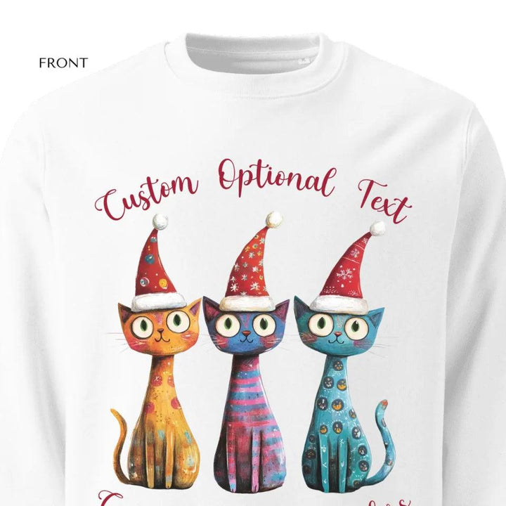 Custom Whimsical Christmas Cats Sweatshirt & Hoodie - ART-SWH225 - ARTFULANE