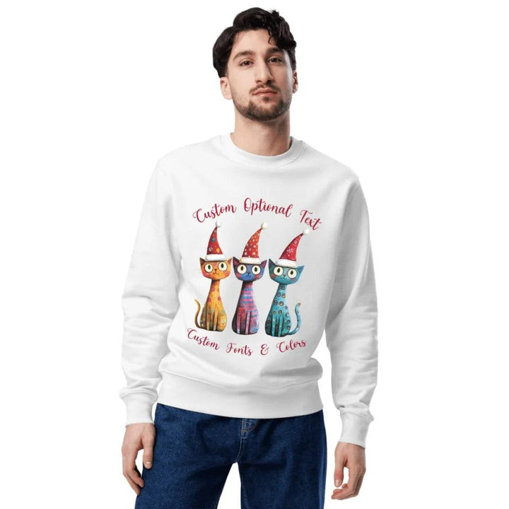 Custom Whimsical Christmas Cats Sweatshirt & Hoodie - ART-SWH225 - ARTFULANE