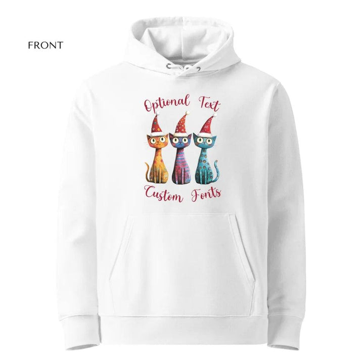 Custom Whimsical Christmas Cats Sweatshirt & Hoodie - ART-SWH225 - ARTFULANE