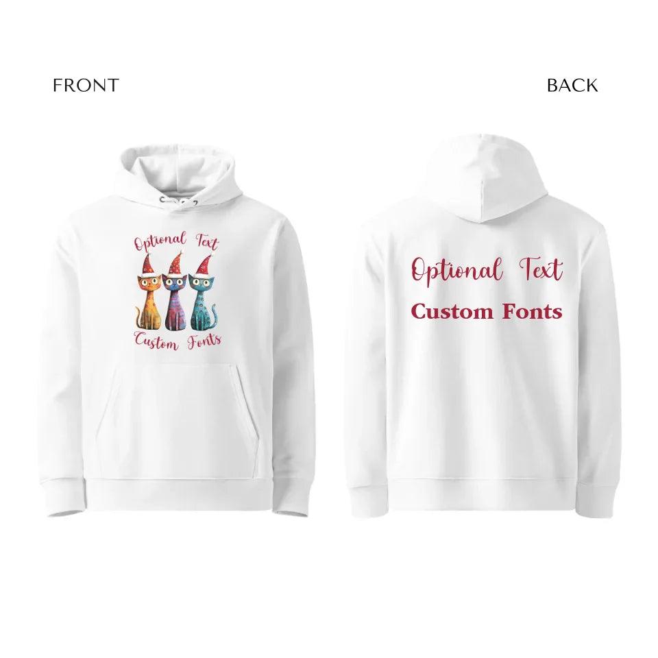 Custom Whimsical Christmas Cats Sweatshirt & Hoodie - ART-SWH225 - ARTFULANE