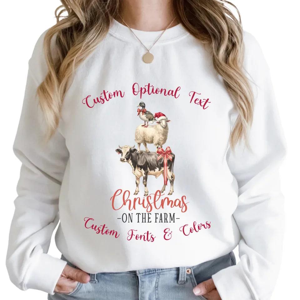 Custom Christmas Farm Sweatshirt & Hoodie - ART-SWH219 - ARTFULANE