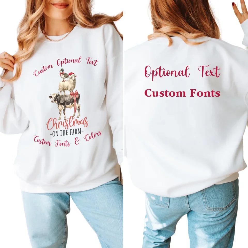 Custom Christmas Farm Sweatshirt & Hoodie - ART-SWH219 - ARTFULANE