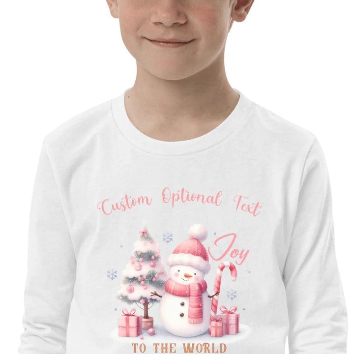 Custom Pink Christmas Long Sleeve Tee - ART-LST220 - ARTFULANE