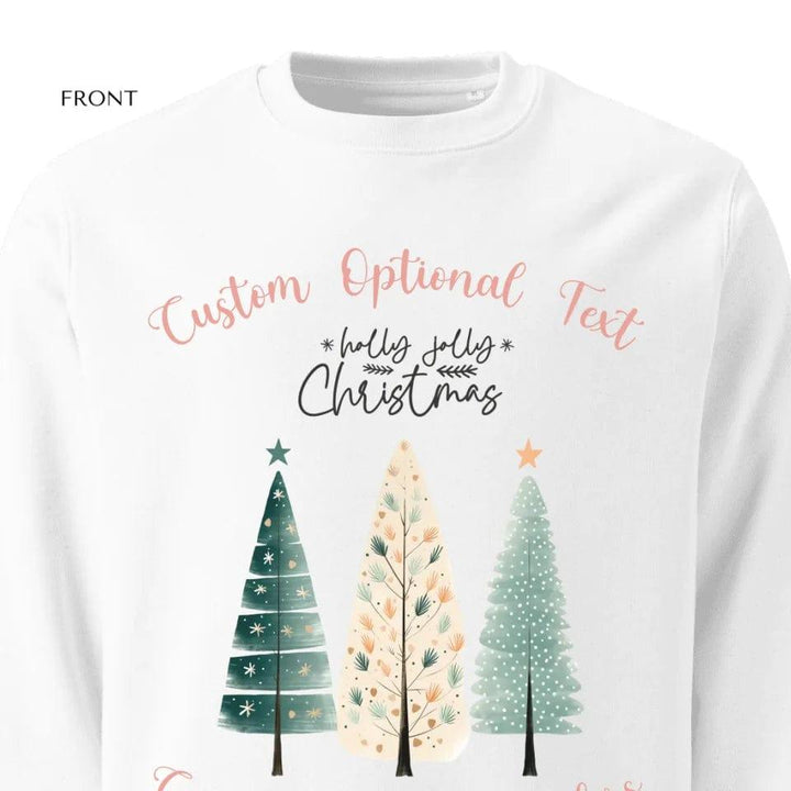 Custom Hand-Drawn Christmas Trees Sweatshirt & Hoodie - ART-SWH223 - ARTFULANE