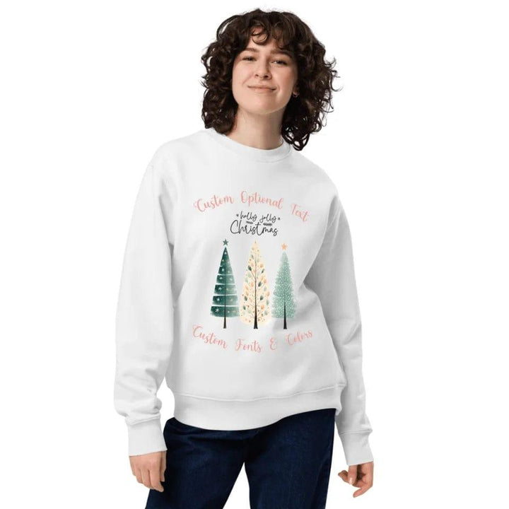 Custom Hand-Drawn Christmas Trees Sweatshirt & Hoodie - ART-SWH223 - ARTFULANE