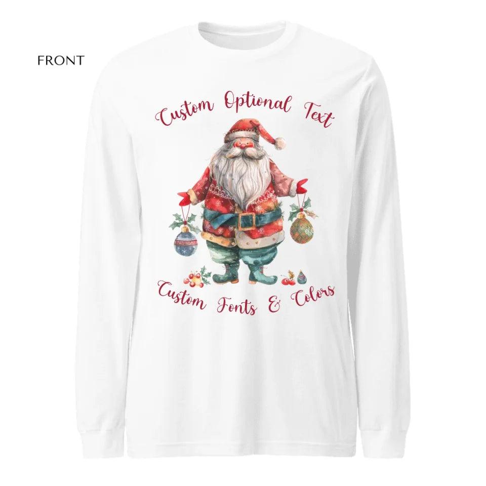 Custom Quirky Whimsical Christmas Long Sleeve Tee - ART-LST226 - ARTFULANE