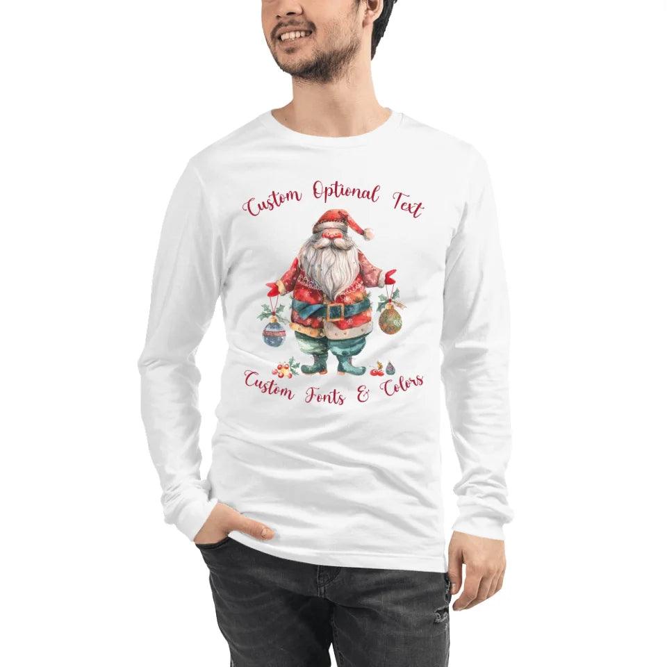 Custom Quirky Whimsical Christmas Long Sleeve Tee - ART-LST226 - ARTFULANE