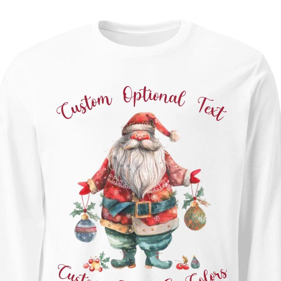 Custom Quirky Whimsical Christmas Long Sleeve Tee - ART-LST226 - ARTFULANE