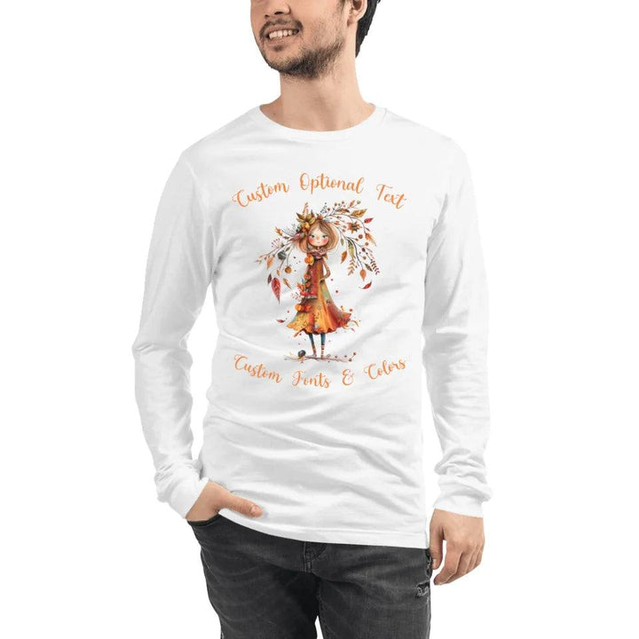 Custom Quirky Whimsical Autumn Long Sleeve Tee - ART-LST227 - ARTFULANE