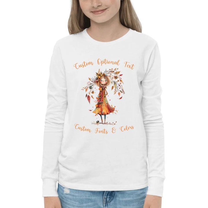 Custom Quirky Whimsical Autumn Long Sleeve Tee - ART-LST227 - ARTFULANE