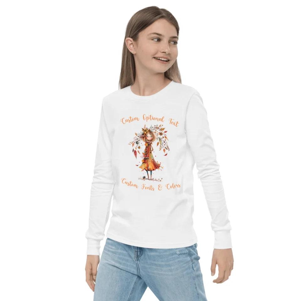 Custom Quirky Whimsical Autumn Long Sleeve Tee - ART-LST227 - ARTFULANE