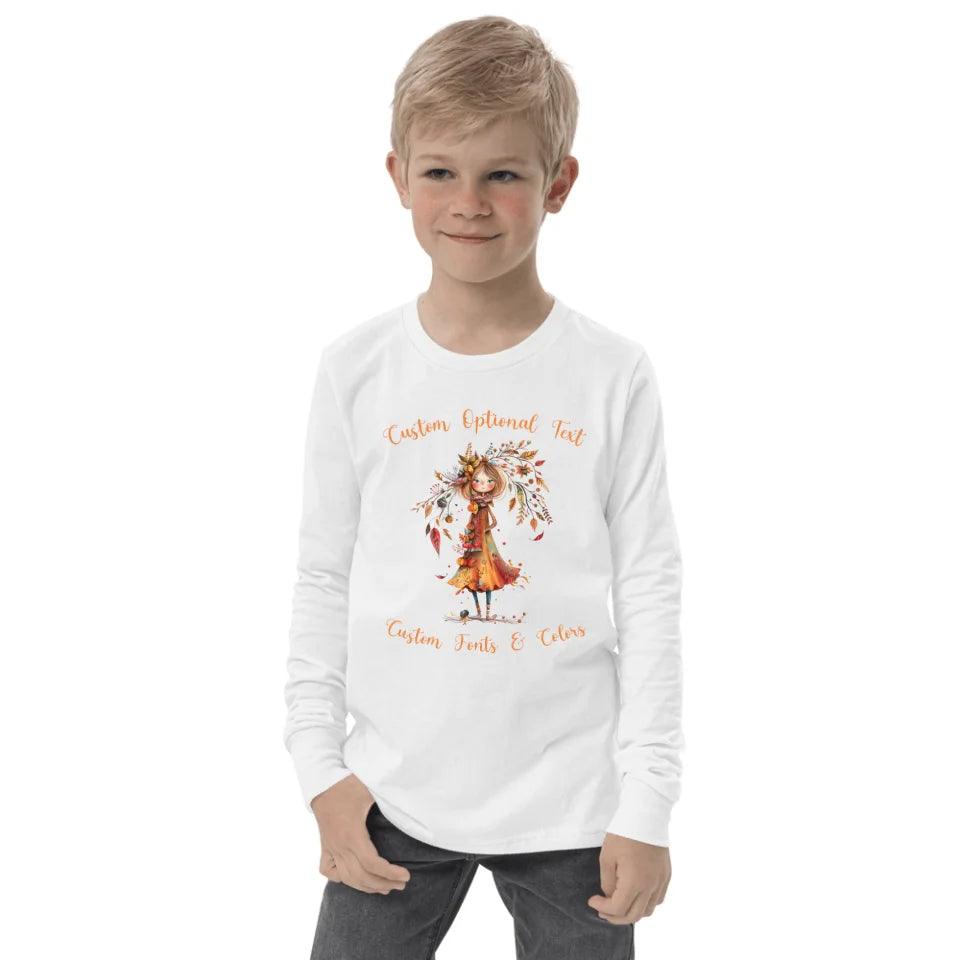 Custom Quirky Whimsical Autumn Long Sleeve Tee - ART-LST227 - ARTFULANE