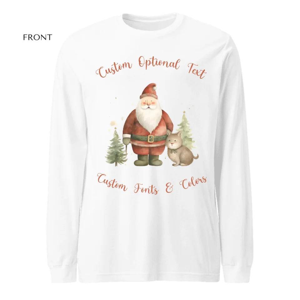 Custom Whimsical and Warm Christmas Long Sleeve Tee - ART-LST228 - ARTFULANE