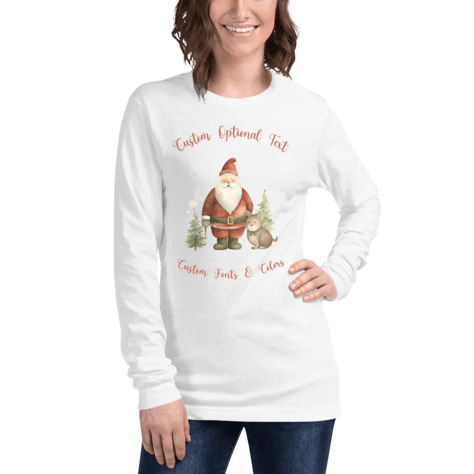 Custom Whimsical and Warm Christmas Long Sleeve Tee - ART-LST228 - ARTFULANE