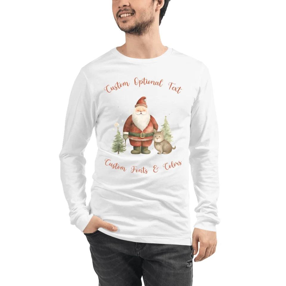 Custom Whimsical and Warm Christmas Long Sleeve Tee - ART-LST228 - ARTFULANE