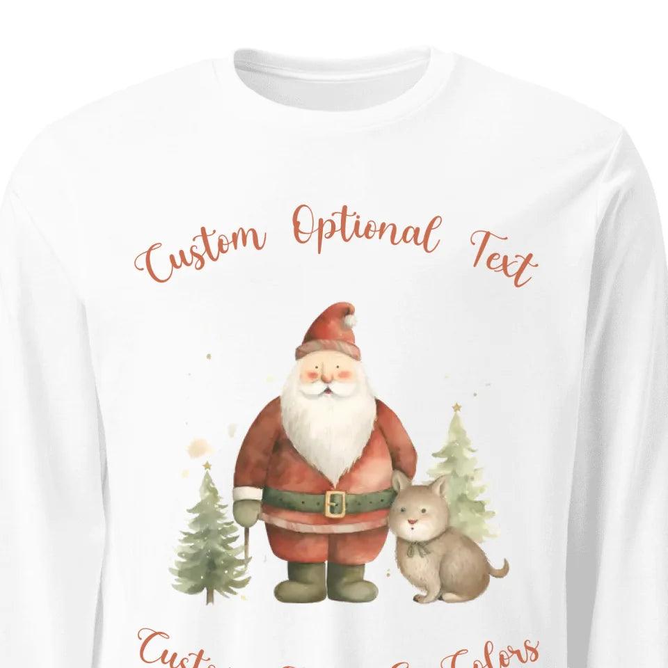 Custom Whimsical and Warm Christmas Long Sleeve Tee - ART-LST228 - ARTFULANE