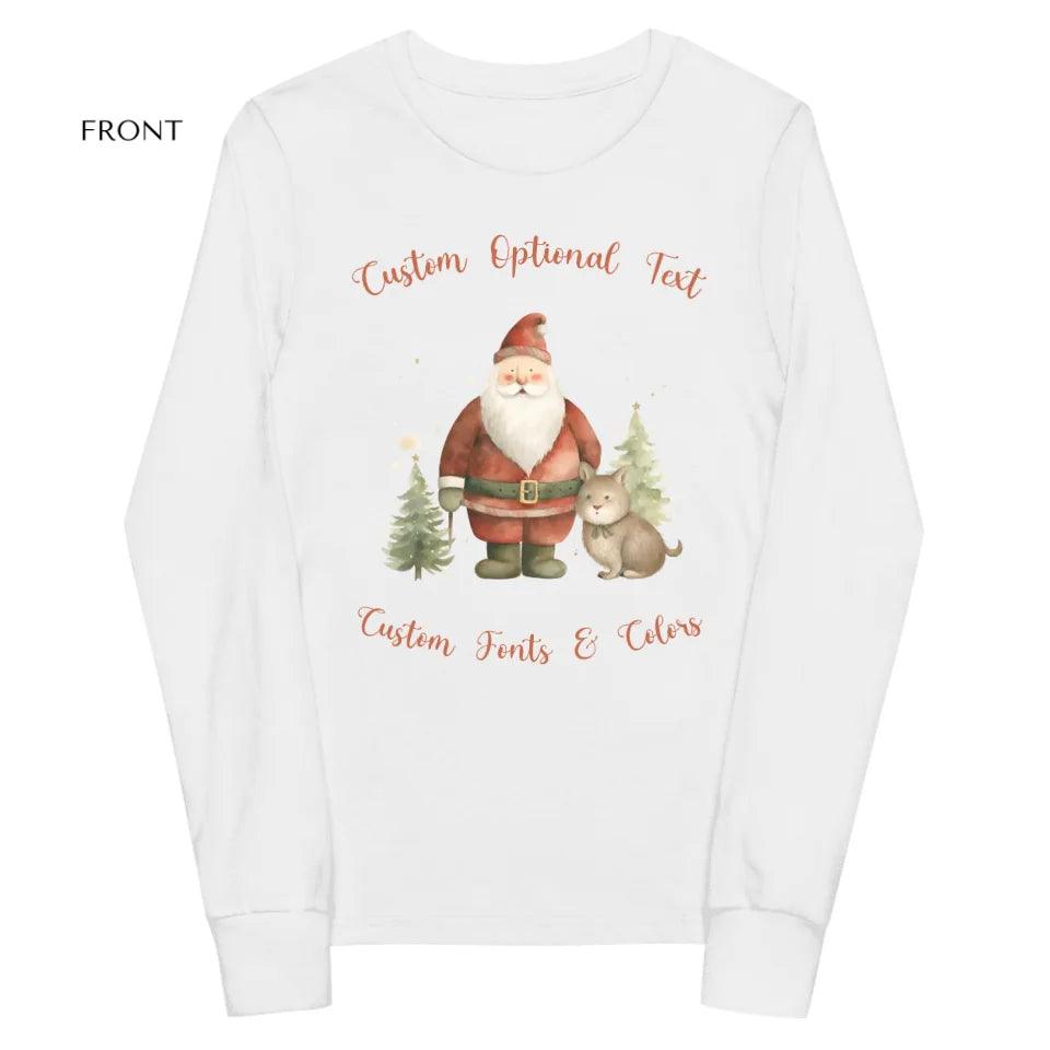 Custom Whimsical and Warm Christmas Long Sleeve Tee - ART-LST228 - ARTFULANE