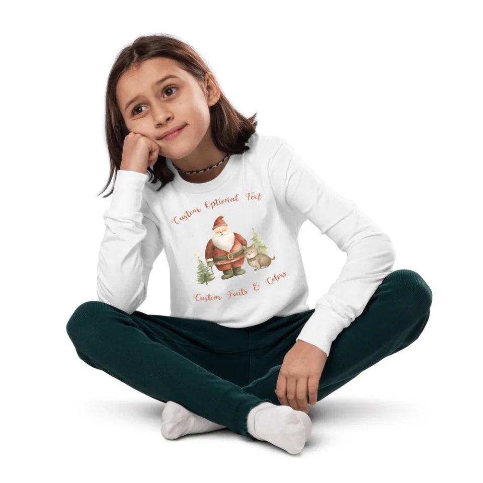 Custom Whimsical and Warm Christmas Long Sleeve Tee - ART-LST228 - ARTFULANE