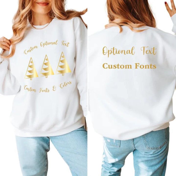 Custom Minimalist Christmas Tree Sweatshirt & Hoodie - ART-SWH229 - ARTFULANE