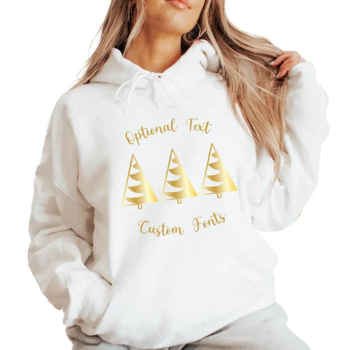 Custom Minimalist Christmas Tree Sweatshirt & Hoodie - ART-SWH229 - ARTFULANE