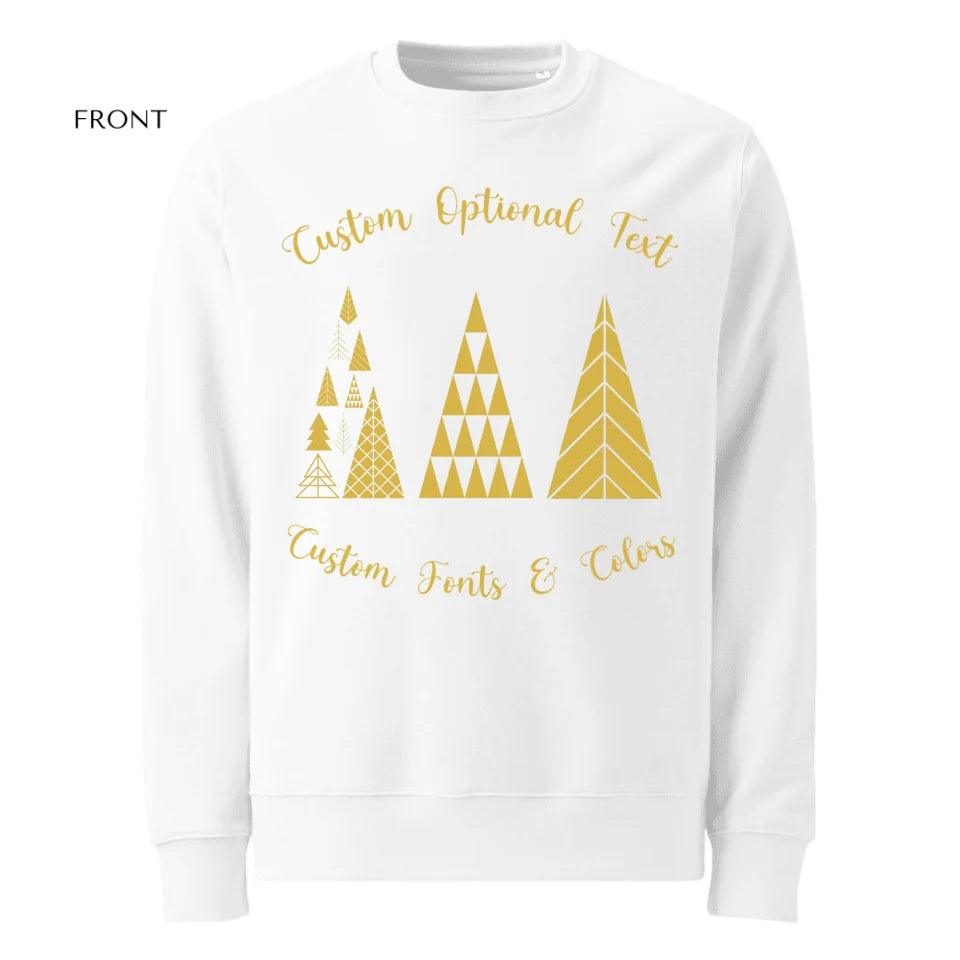 Custom Elegant Minimalist Geometric Christmas Trees Sweatshirt & Hoodie - ART-SWH230 - ARTFULANE