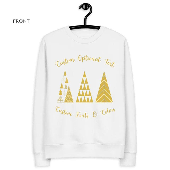 Custom Elegant Minimalist Geometric Christmas Trees Sweatshirt & Hoodie - ART-SWH230 - ARTFULANE