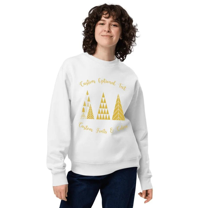 Custom Elegant Minimalist Geometric Christmas Trees Sweatshirt & Hoodie - ART-SWH230 - ARTFULANE