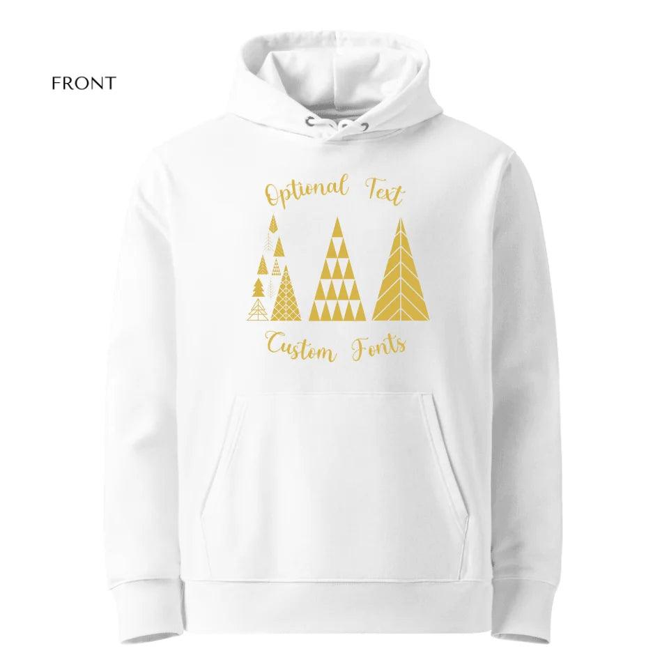 Custom Elegant Minimalist Geometric Christmas Trees Sweatshirt & Hoodie - ART-SWH230 - ARTFULANE