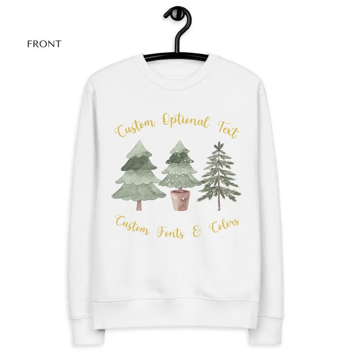 Custom Watercolor Christmas Tree Sweatshirt & Hoodie - ART-SWH232 - ARTFULANE