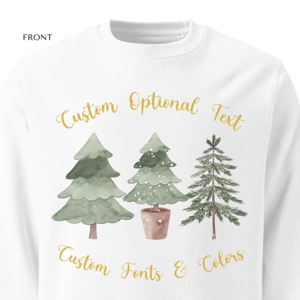 Custom Watercolor Christmas Tree Sweatshirt & Hoodie - ART-SWH232 - ARTFULANE