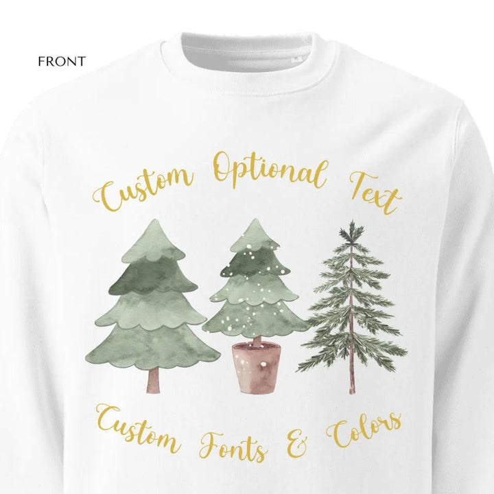 Custom Watercolor Christmas Tree Sweatshirt & Hoodie - ART-SWH232 - ARTFULANE