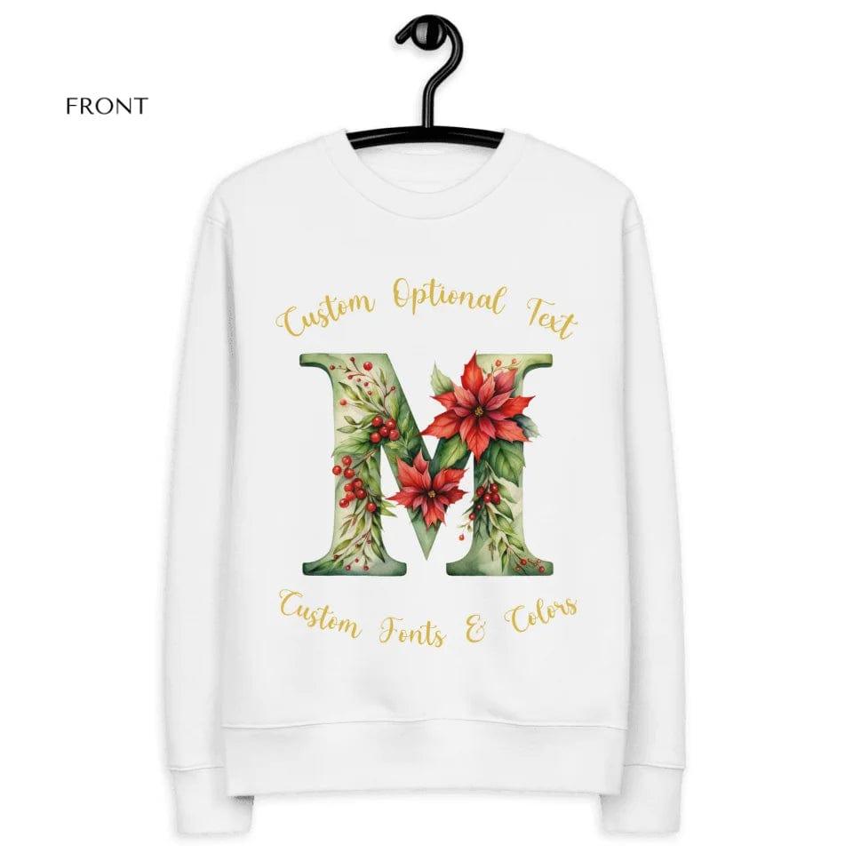 Custom Floral Christmas Alphabet Sweatshirt & Hoodie - ART-SWH233 - ARTFULANE