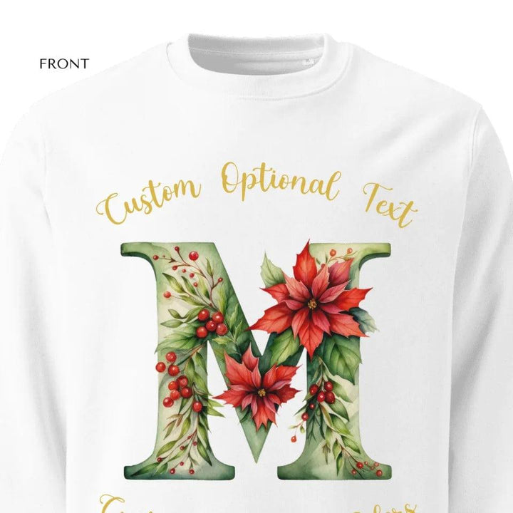 Custom Floral Christmas Alphabet Sweatshirt & Hoodie - ART-SWH233 - ARTFULANE