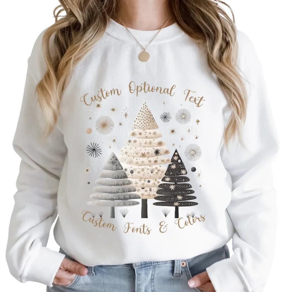 Custom Boho Christmas Trees Sweatshirt & Hoodie - ART-SWH234 - ARTFULANE