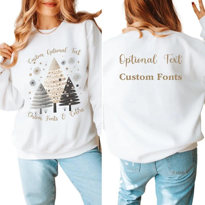 Custom Boho Christmas Trees Sweatshirt & Hoodie - ART-SWH234 - ARTFULANE