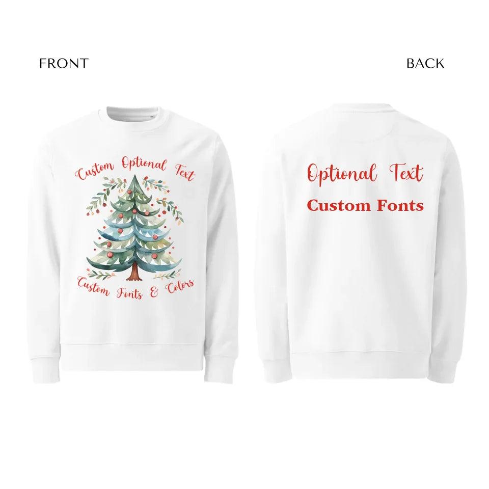 Custom Watercolor Scandinavian Christmas Tree Sweatshirt & Hoodie - ART-SWH237 - ARTFULANE