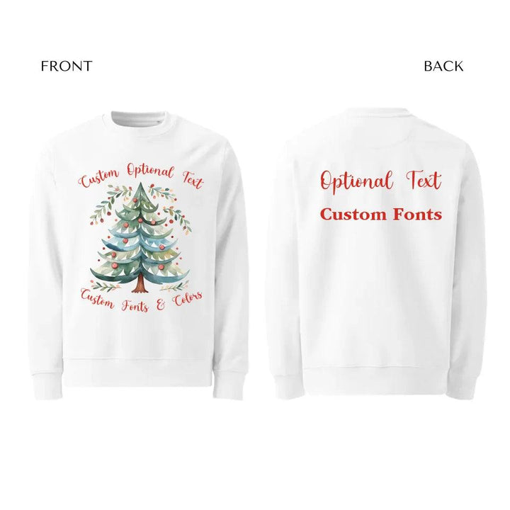 Custom Watercolor Scandinavian Christmas Tree Sweatshirt & Hoodie - ART-SWH237 - ARTFULANE