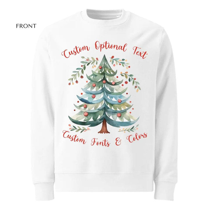 Custom Watercolor Scandinavian Christmas Tree Sweatshirt & Hoodie - ART-SWH237 - ARTFULANE