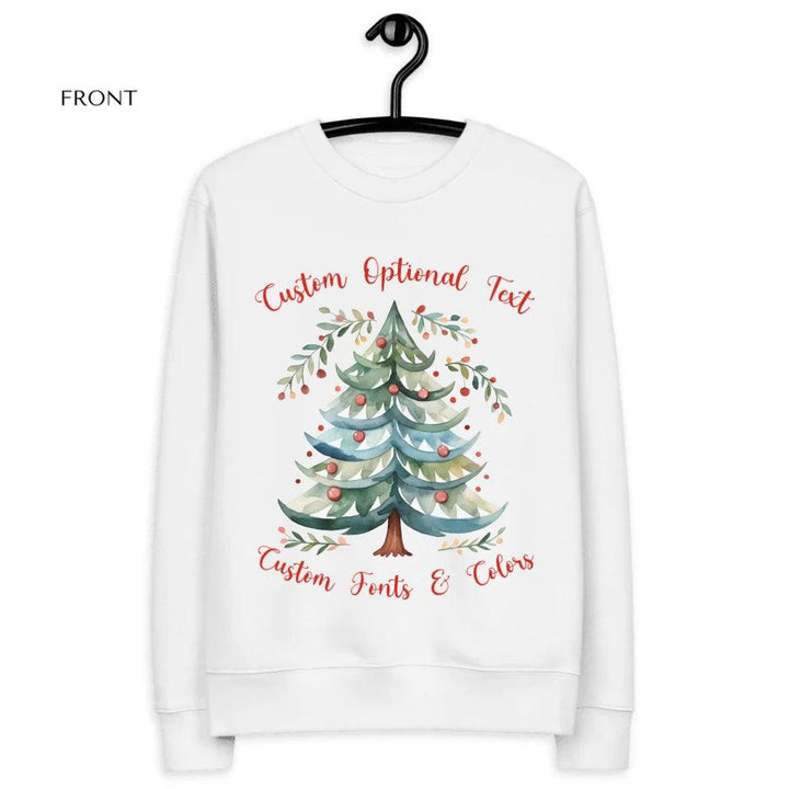 Custom Watercolor Scandinavian Christmas Tree Sweatshirt & Hoodie - ART-SWH237 - ARTFULANE