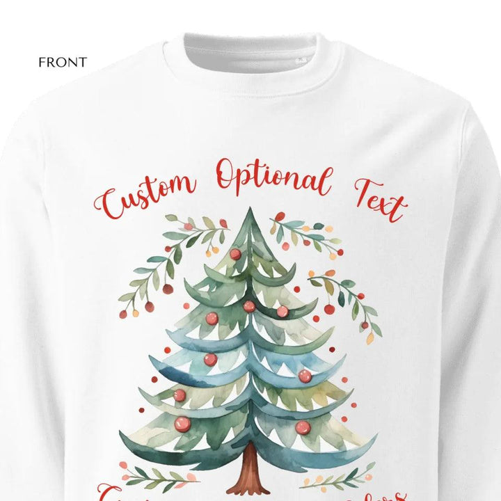 Custom Watercolor Scandinavian Christmas Tree Sweatshirt & Hoodie - ART-SWH237 - ARTFULANE