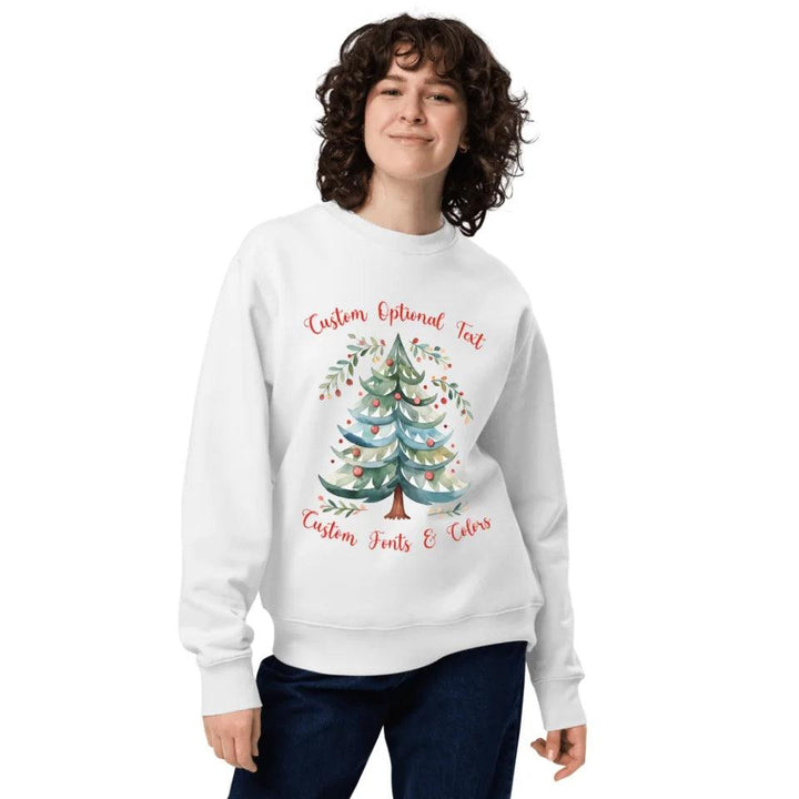 Custom Watercolor Scandinavian Christmas Tree Sweatshirt & Hoodie - ART-SWH237 - ARTFULANE